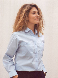 Dienstbluse langarm hellblau