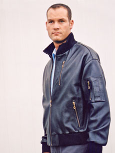 Lederjacke Sachsen-Anhalt schwarz